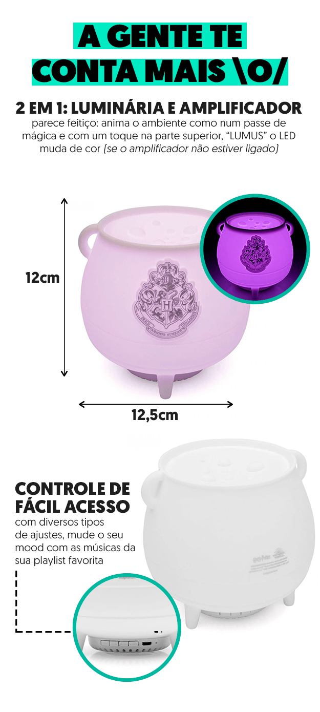 Luminária de mesa Harry Potter Magica com Feitiços Quando liga a luz