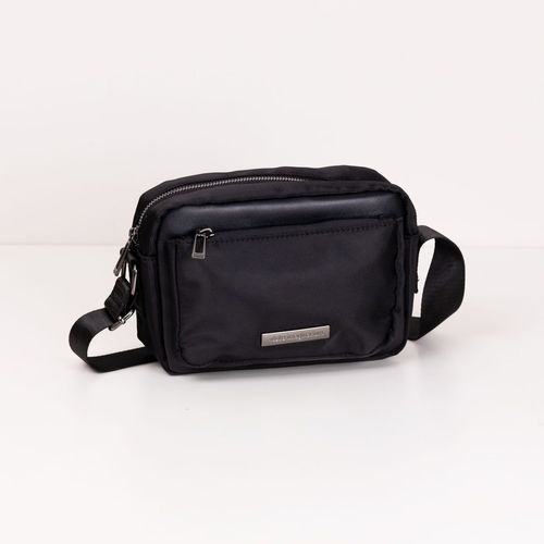 Bolsa Crossbody Box Preta Com Pu