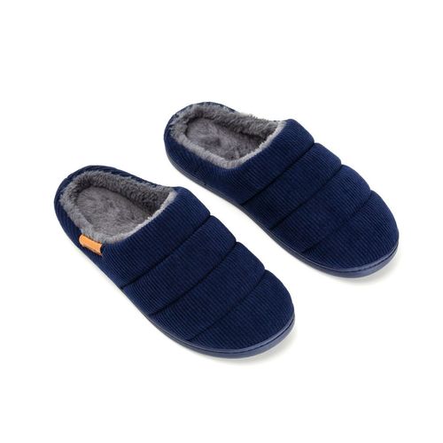 Pantufa masculina sola emborrachada azul