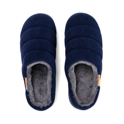 Pantufa masculina sola emborrachada azul