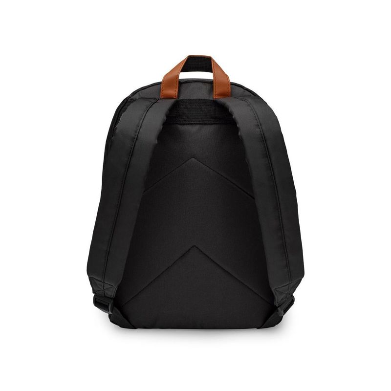 Mochila Laptop Basica Preta e Caramelo