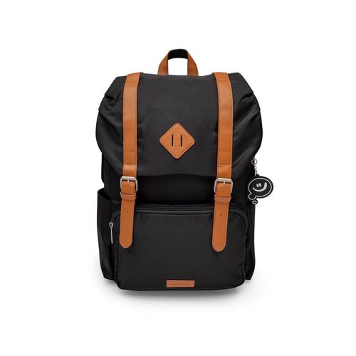 Mochila Laptop Todo Dia Preto e Caramelo