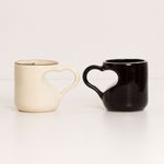 Dupla De Canecas Com Alça Coração