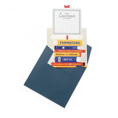 Cartão Formatura Livros