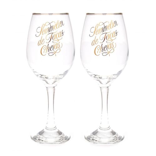 Dupla de Taças de Vinho Sommelier
