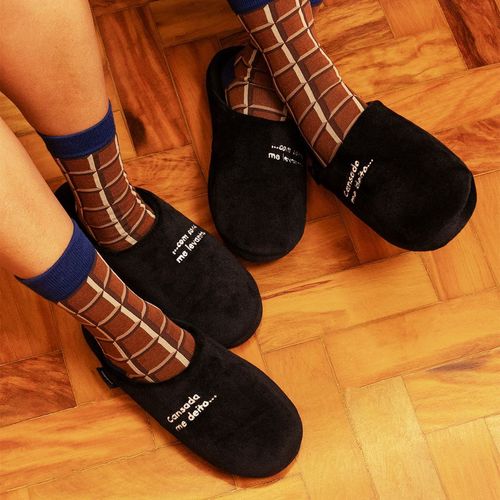 Pantufa Masculina Cansado Me Deito