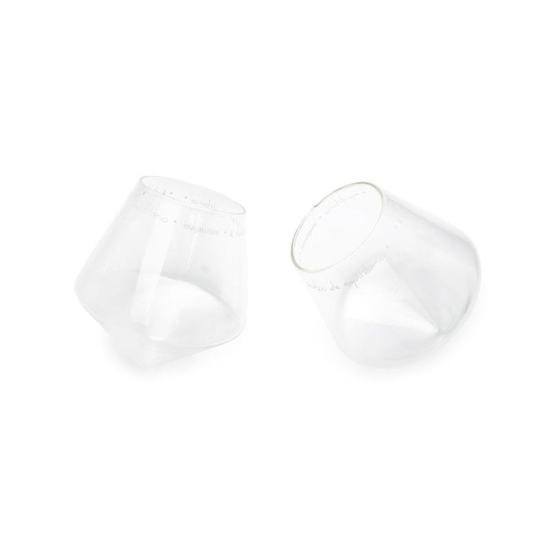 Dupla de Copos de Vidro Equilíbrio