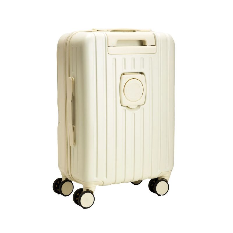 Mala de Viagem Off White Com Adesivos