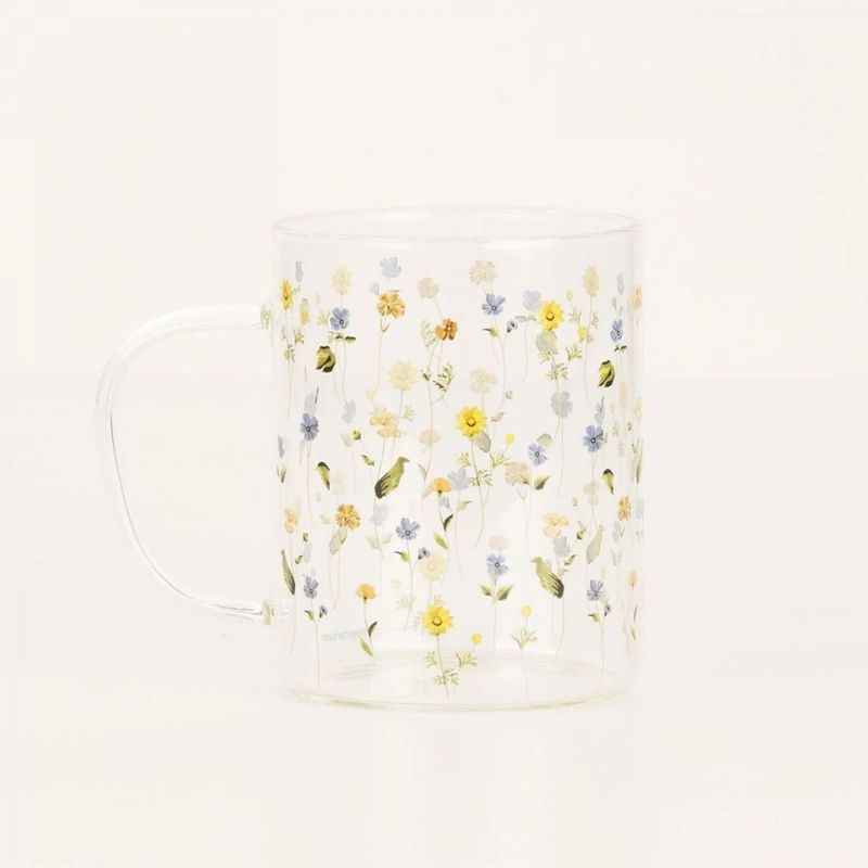 Caneca Com Tampa e Colher Botânica