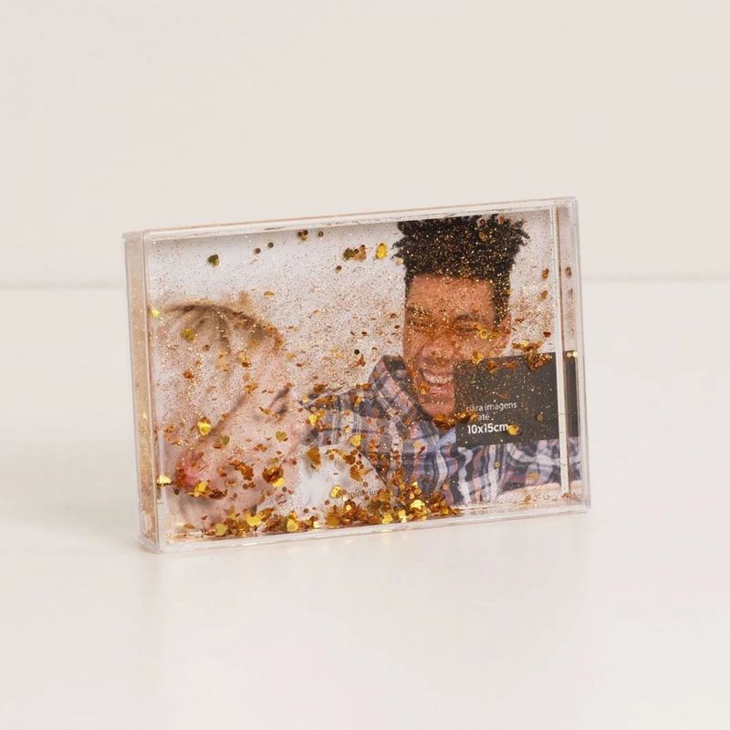 Porta Retrato Retangular Glitter