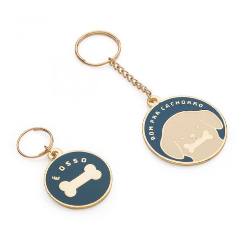 Chaveiro e Placa Pet Bom Pra Cachorro