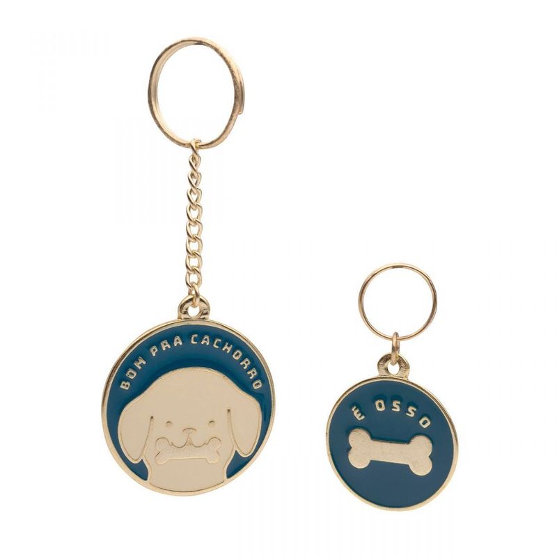 Chaveiro e Placa Pet Bom Pra Cachorro