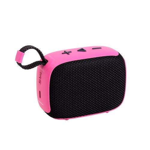 Caixa de Som Portátil Com Alça Rosa