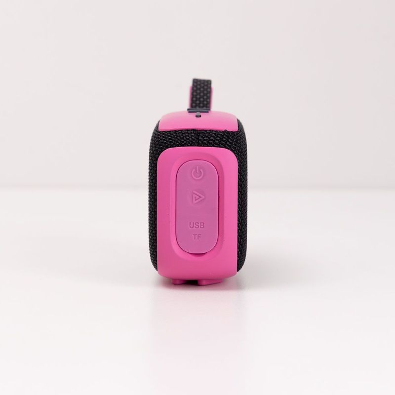 Caixa de Som Portátil Com Alça Rosa