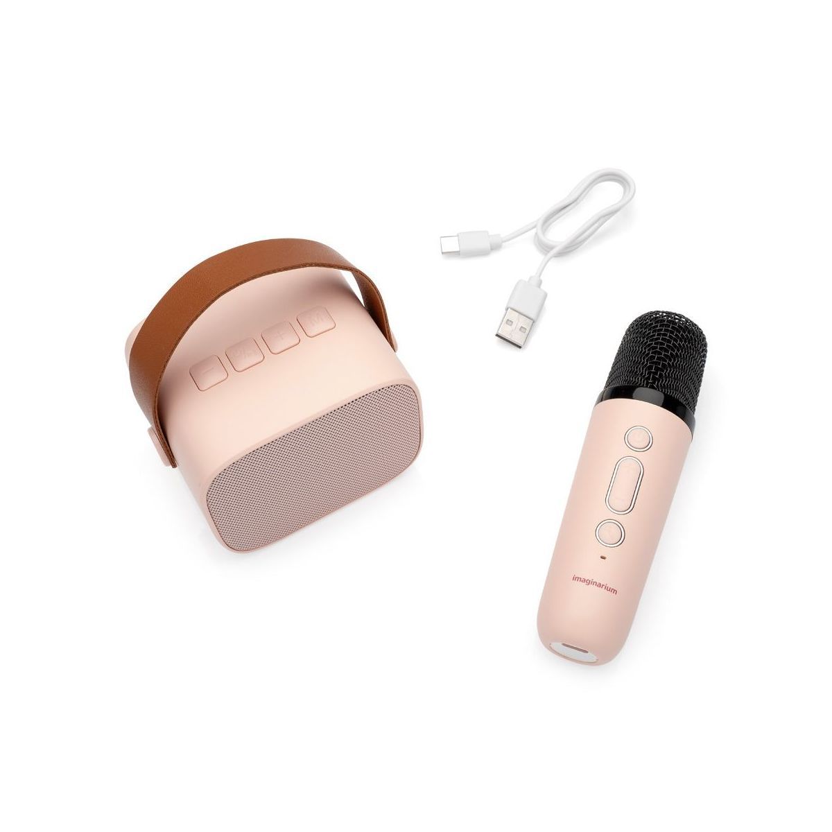 Encontraproduto.com.br - Mini Karaoke e Microfone Rosa