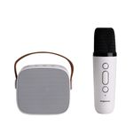 Mini Karaoke e Microfone Branco