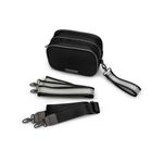 Bolsa Midi Transversal Preta Alças Lurex