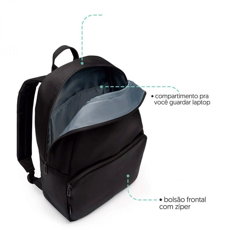 Mochila Laptop Water Resistant Preta