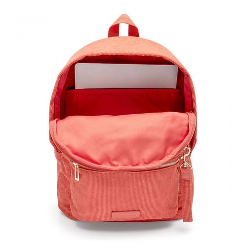 Mochila Laptop Cotelê Coral