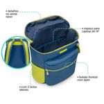 Mochila Daily Azul e Neon