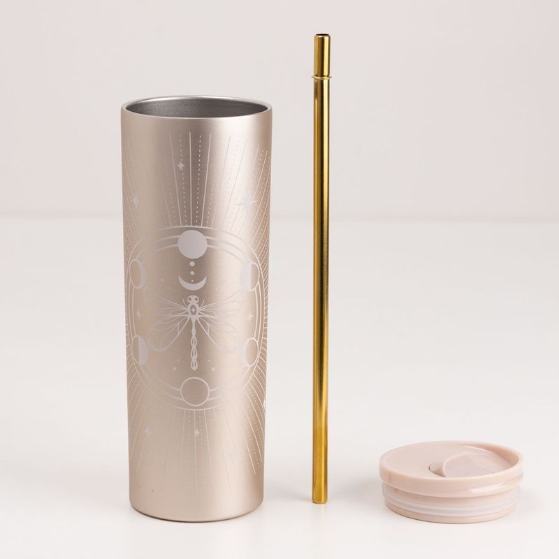 Copo Termico Com Canudo Estrelas