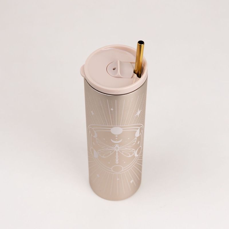 Copo Termico Com Canudo Estrelas