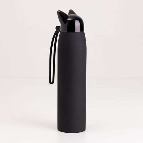 Garrafa Térmica Com Alça Gato Preto