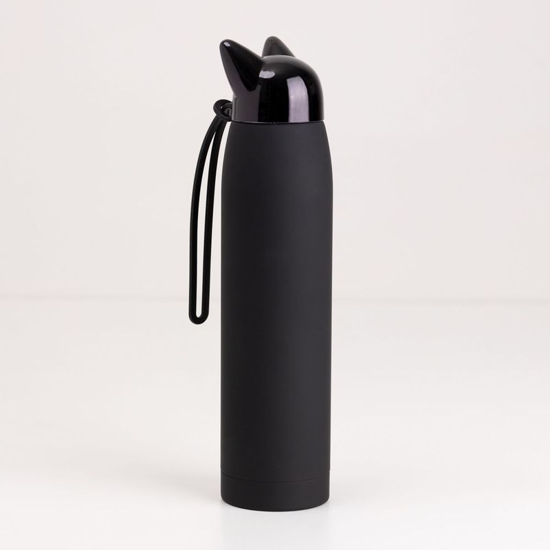 Garrafa Térmica Com Alça Gato Preto