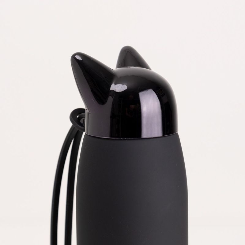 Garrafa Térmica Com Alça Gato Preto