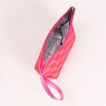Necessaire Termica Xadrez Pink Vermelho