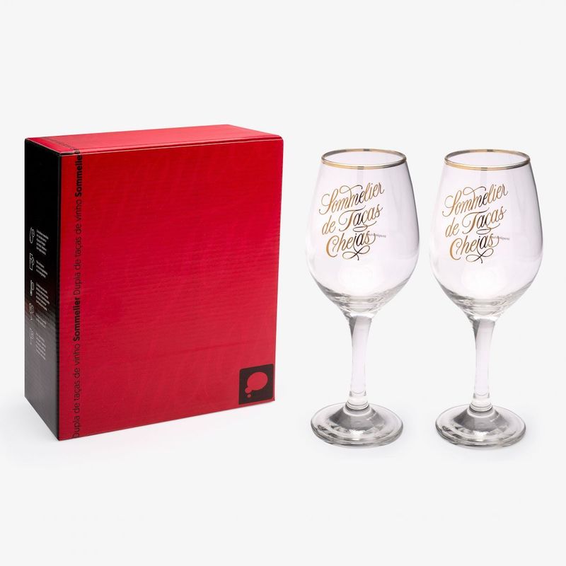 Dupla de Taças de Vinho Sommelier