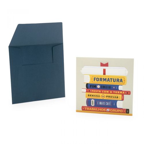 Cartão Formatura Livros