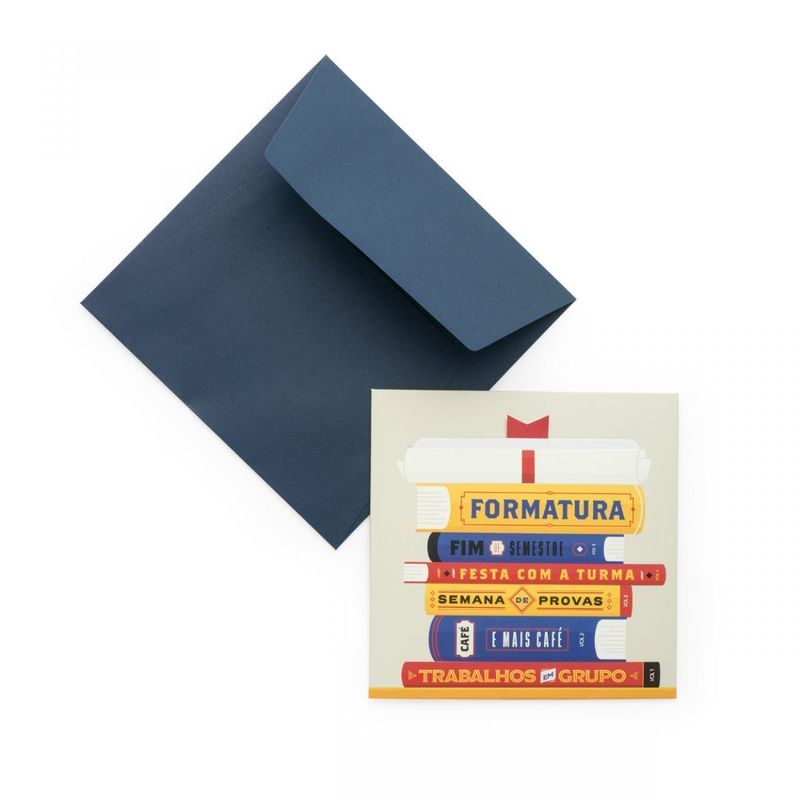Cartão Formatura Livros
