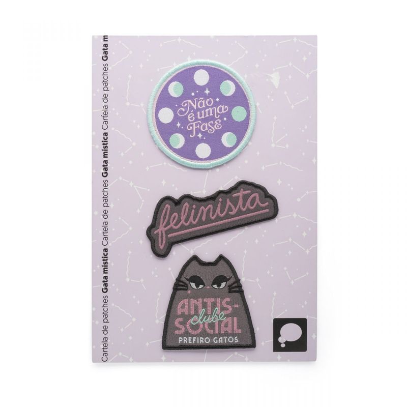 Cartela de Patches Gata Mística