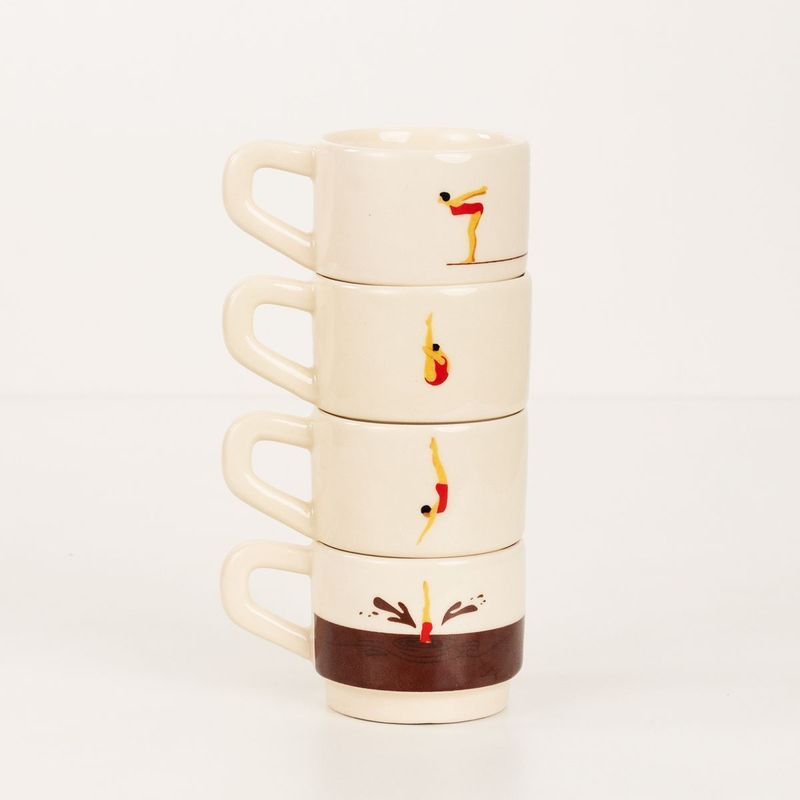 Conjunto De Canecas Empilháveis Mergulho