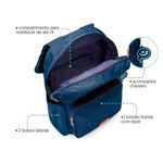 Mochila Laptop Todo Dia Marinho Caramelo