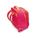 Mochila Rodinha Rosa Glitter Adesivos