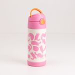 Garrafa Térmica Com Canudo Gatinhos