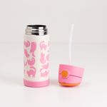 Garrafa Térmica Com Canudo Gatinhos