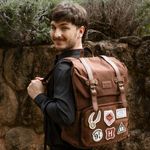 Mochila Hp Velcro Patches Marrom