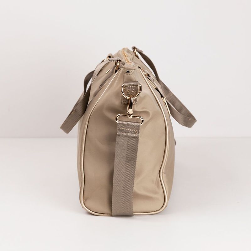 Bolsa Shopping Clara Com Pu Dourado