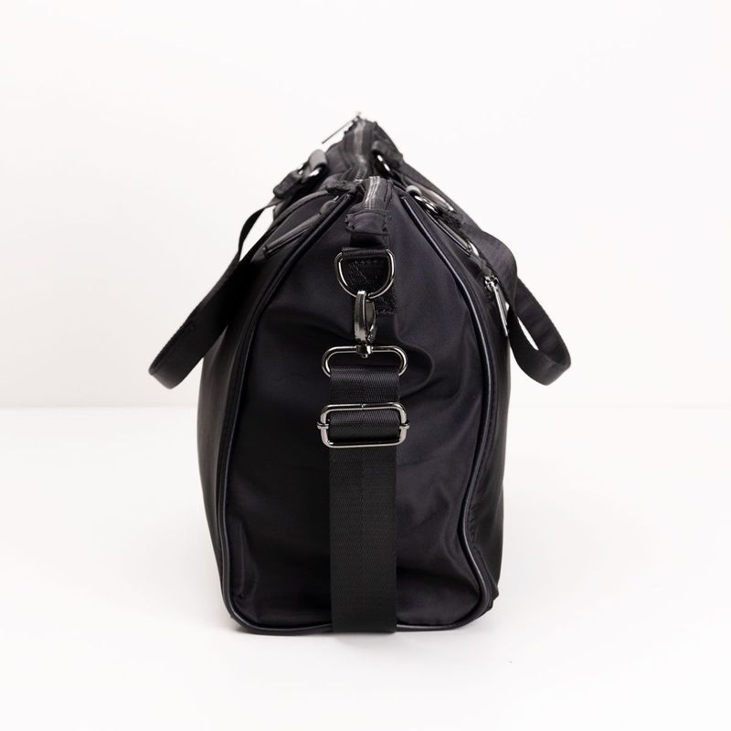 Bolsa Shopping Preta Com Pu Preto