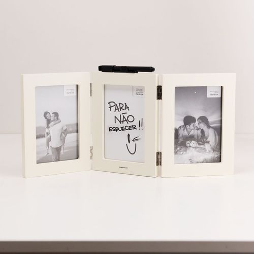 Porta-Retrato Dobrável Caneta e Lousa