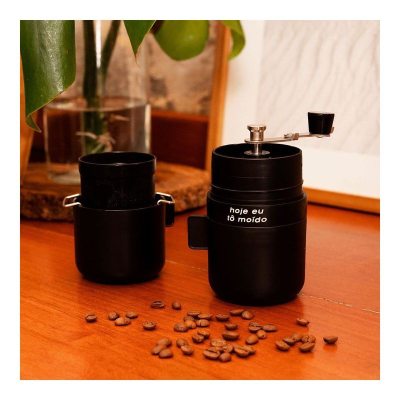 Copo Moedor De Café Preto Hoje Tô Moído
