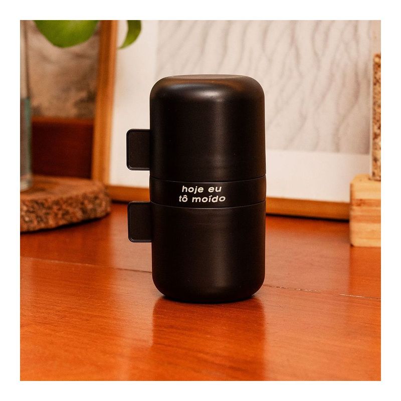 Copo Moedor De Café Preto Hoje Tô Moído