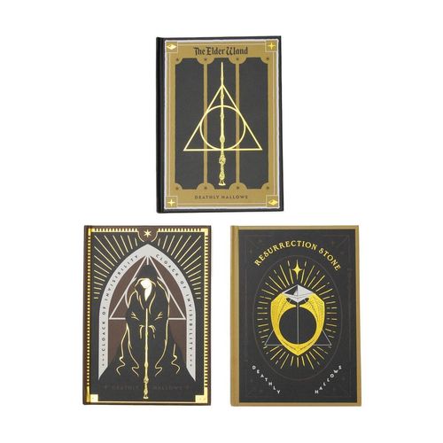 Kit Com 3 Cadernos Hp Relíquias Da Morte