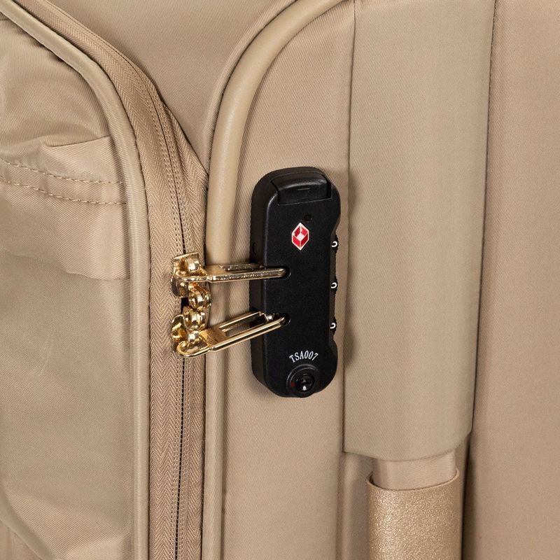 Mala De Viagem Bolsos Clara e Dourada