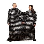 Manta Casal Preta Com Manga Caça Palavras