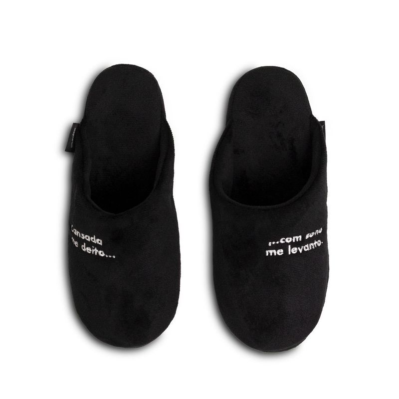 Pantufa Feminina Cansada Me Deito