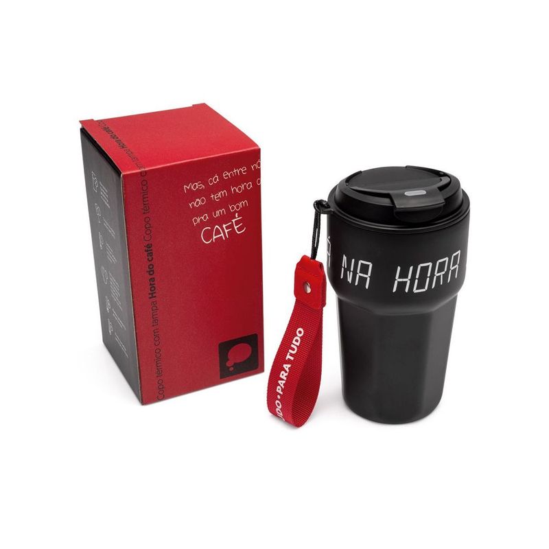 Copo Térmico com Tampa Hora do Café